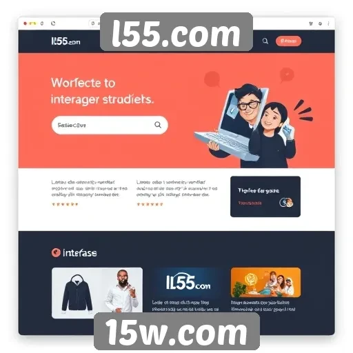 Análise da interface do usuário no site l55.com